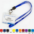 1/2" Nylon Name Tag Lanyard w/ Key Ring (1 Color)